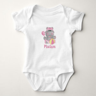 Body Para Bebê Cute Baby Hippo Personalizado