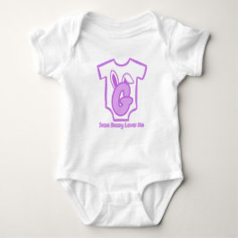 Body Para Bebê Cute Baby Letter G with Bunny Ears - My Little Bab