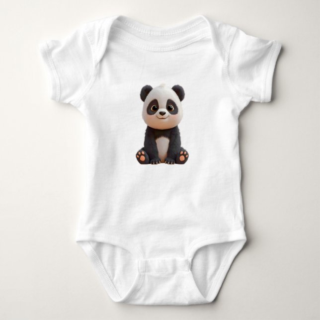 Body Para Bebê Cute Baby Panda Bodysuit (Frente)