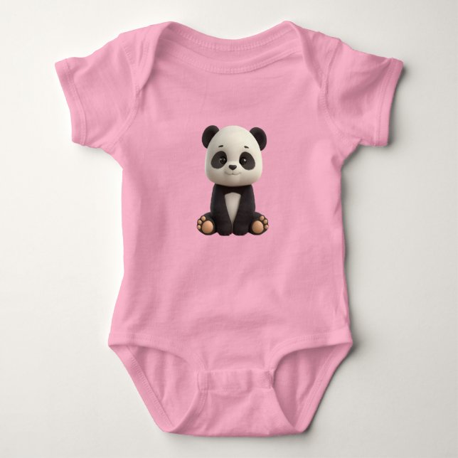Body Para Bebê Cute Baby Panda Bodysuit (Frente)