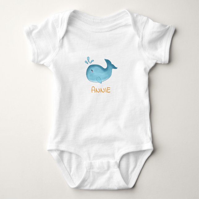 Body Para Bebê Cute Baby Whale (Frente)