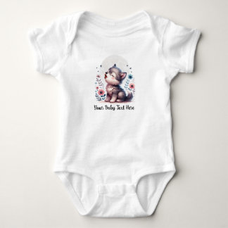 Body Para Bebê Cute Baby Wolf Howling
