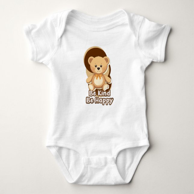 Body Para Bebê Cute Bear Baby Bodysuit (Frente)