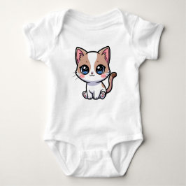Body Para Bebê Cute Blue Eyed Cat Cartoon Character