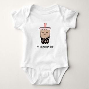 Body Para Bebê Cute Boba Milk Tea Pun