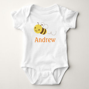 Body Para Bebê Cute Bumblebee Personalizado Nome do Bebê Personal
