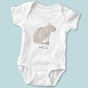 Body Para Bebê Cute Capybara Personalizada