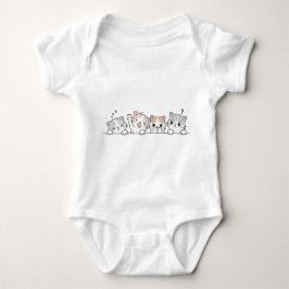Body Para Bebê Cute Cat Friends Baby Bodysuit