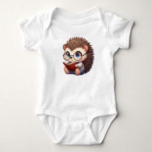Body Para Bebê Cute Chibi Lendo Hedgehog