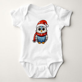 Body Para Bebê Cute Christmas Owl – Adorable Holiday Bodysuit