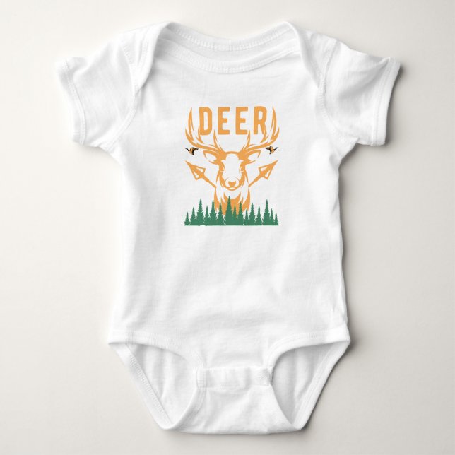 Body Para Bebê Cute Deer (Frente)