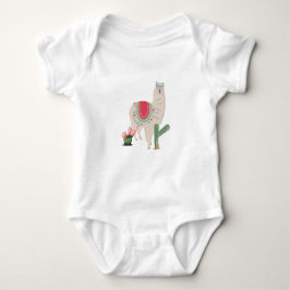 Body Para Bebê Cute Fiesta Llama e Cactus