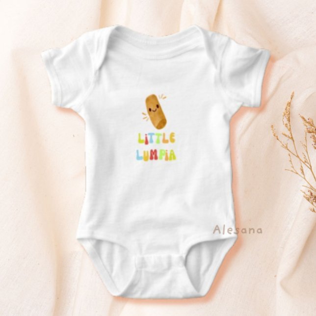 Body Para Bebê Cute Filipino Food Little Lumpia Baby Bodysuit (Criador carregado)