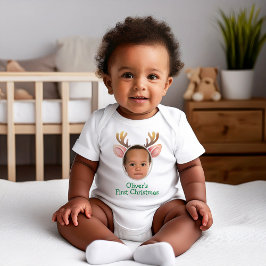 Body Para Bebê Cute First Christmas Baby Reindeer