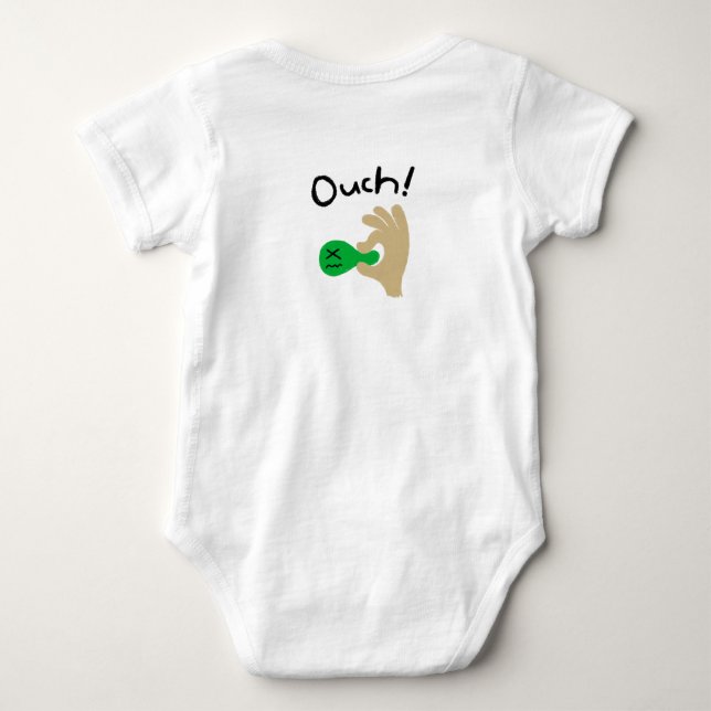 Body Para Bebê Cute Hand-drawn Round Buddies (Verso)