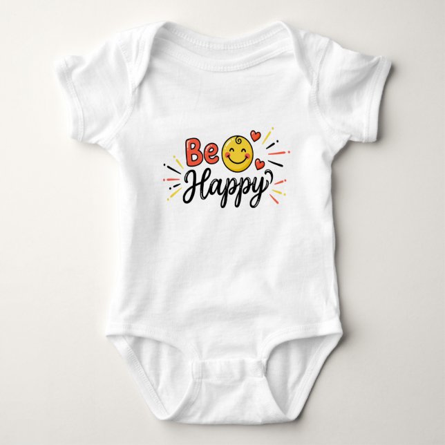 Body Para Bebê Cute Happy Bebe Baby Face (Frente)