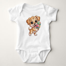 Body Para Bebê Cute Happy Puppy Dog