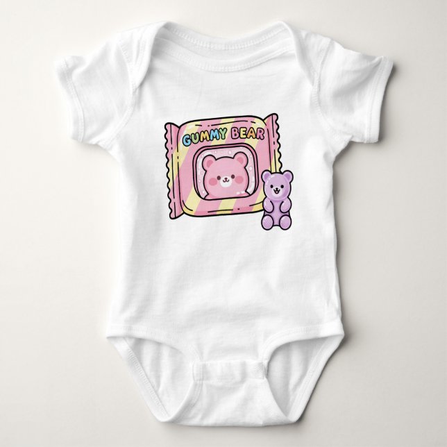 Body Para Bebê Cute Kawaii Gummy Bear Candy (Frente)