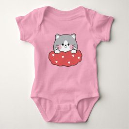 Body Para Bebê Cute Kitten Baby Girl Bodysuit – Adorable Cat Desi