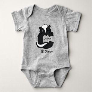 Body Para Bebê Cute Lil Stinker Skunk Monograma