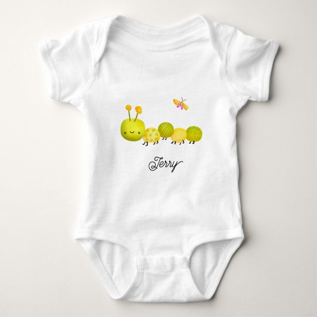 Body Para Bebê Cute Little Caterpillar Bug (Frente)