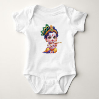 Body Para Bebê Cute Little Krishna Baby Art Outfit – Hindu God