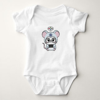Body Para Bebê Cute lovely little mouse playing video games
