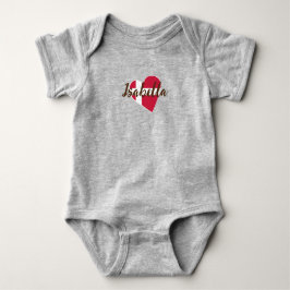 Body Para Bebê Cute Modern Denmark Flag Heart danisname