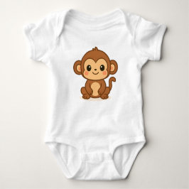 Body Para Bebê Cute Monkey Baby Bodysuit