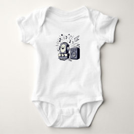 Body Para Bebê Cute Music Lover – Adorable Cartoon Baby Bodysuit
