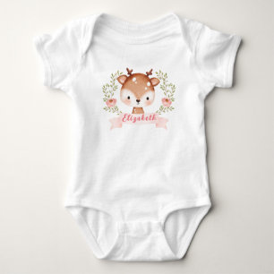 Body Para Bebê Cute ONE Deer First Birday Baby