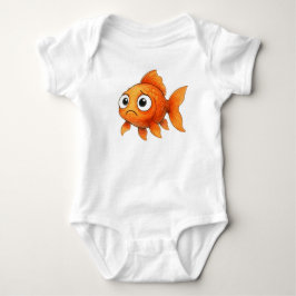 Body Para Bebê Cute Orange Goldfish Baby Bodysuit - Sweet Aquatic