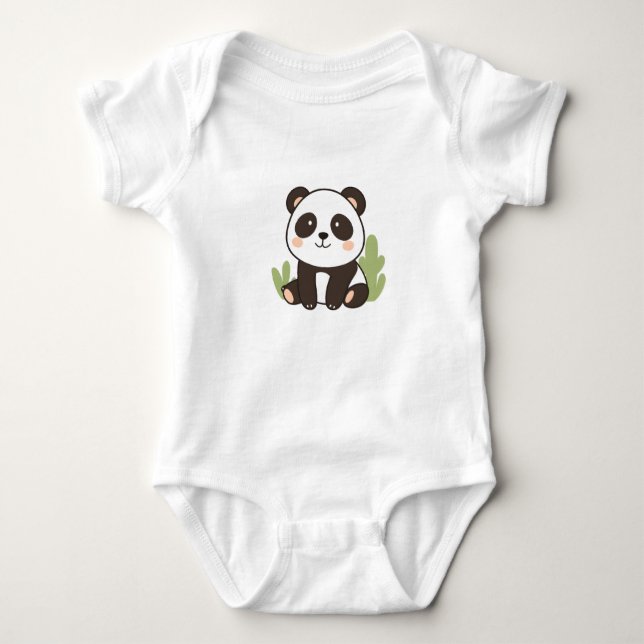 Body Para Bebê Cute Panda Baby Jersey (Frente)