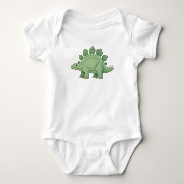 Body Para Bebê Cute pastel Stegosaurus collection (Frente)