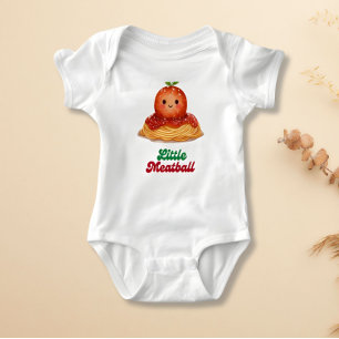 Body Para Bebê Cute "Pequenino Almôndega" Bodysuit Italiano para 