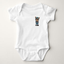 Body Para Bebê Cute Puppy in a Pocket Baby Bodysuit