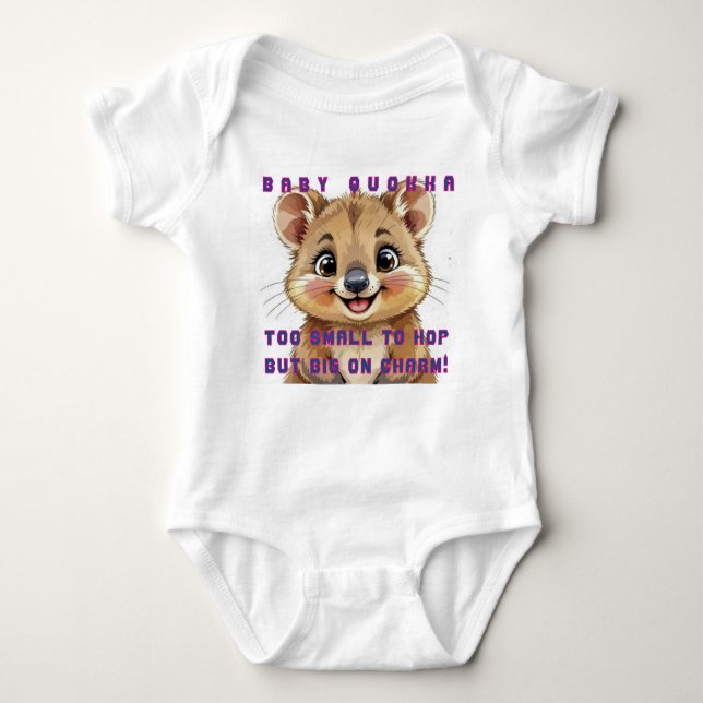 Body Para Bebê Cute Quokka Baby Bodysuit  (Frente)