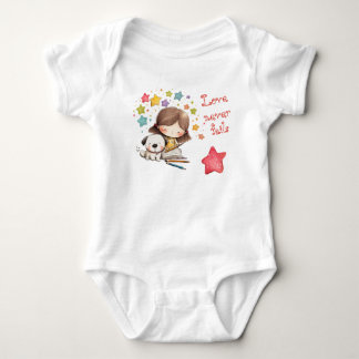 Body Para Bebê Cute Religious Colorful Girl Dog Stars Childhood