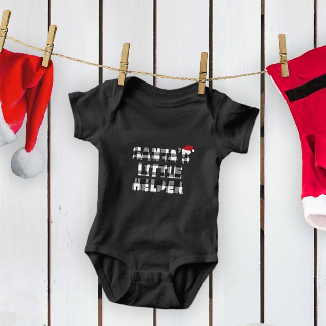 Body Para Bebê Cute Santa's Little Helper Macacão (cute santa's little helper baby one-piece body suit.)