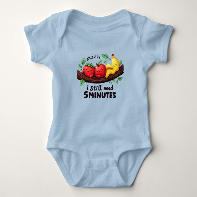 Body Para Bebê Cute Sleeping Fruits Baby Bodysuit (Frente)