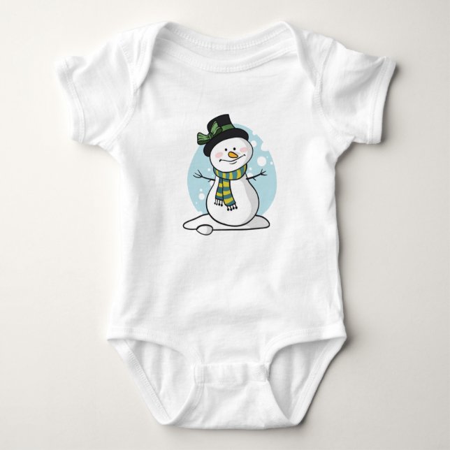 Body Para Bebê Cute Snowman Baby Bodydress (Frente)