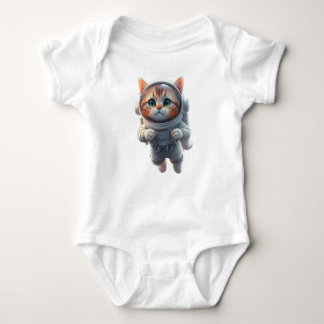 Body Para Bebê cute space explorer Cat 