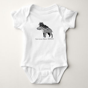 Body Para Bebê Cute Visayan warty PIG - Amante de os animais - Wa