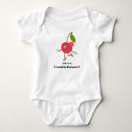 Body Para Bebê Cute Whistling Cherry Character - Loved by Everyon