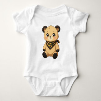 Body Para Bebê Cute Yellow and Black Ancap Teddy Bear 