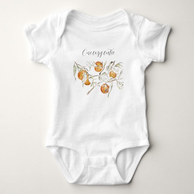 Body Para Bebê Cutie de Clementina da Fruta de Citros (Frente)