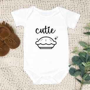 Body Para Bebê Cutie Pie Queda Bebê - Ação de Graças Engraçado