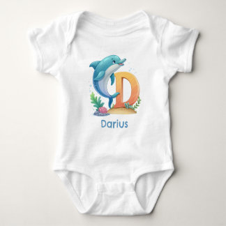 Body Para Bebê D é para Golfinho Personalizado