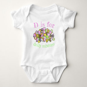 Body Para Bebê D IS FOR Dolly Mixture UK British Confection Candy