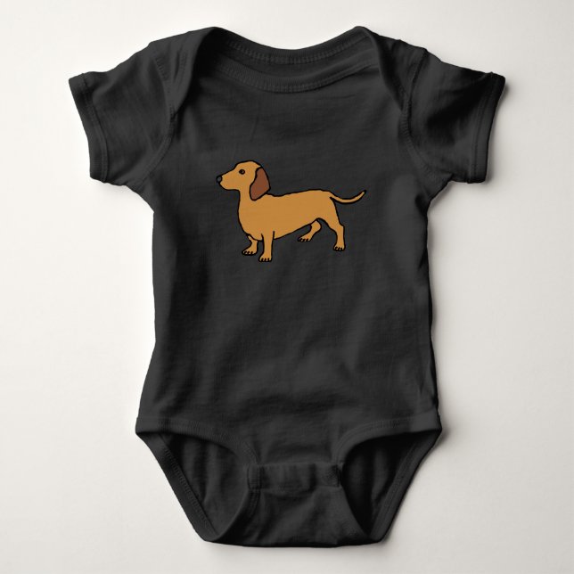 Body Para Bebê Dachshund (Frente)
